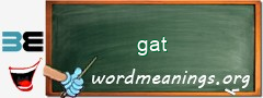 WordMeaning blackboard for gat